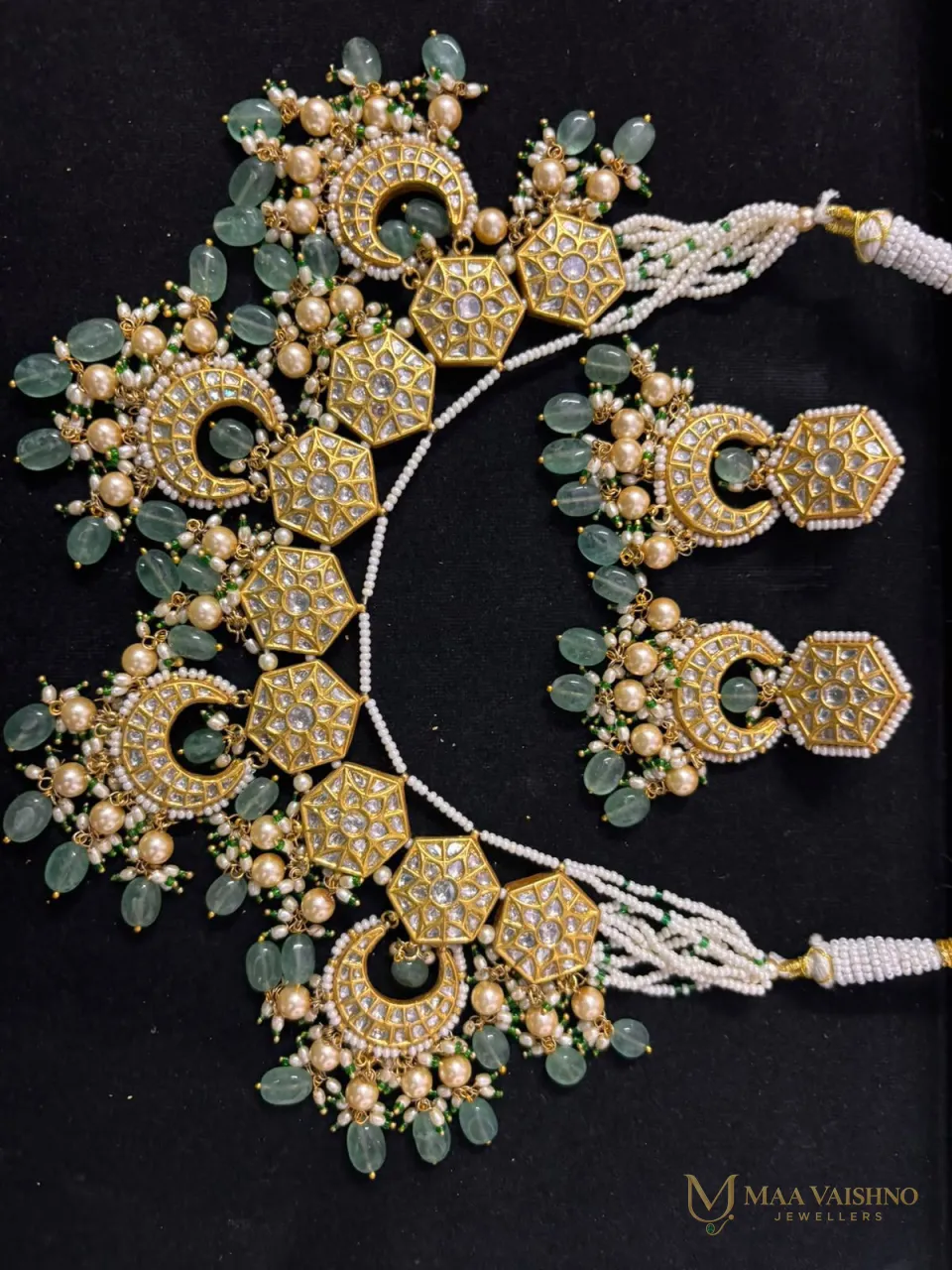 Ruhani Jewellery Set — Heritage Thappa Set in gold sheet